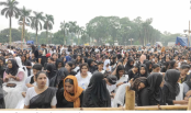 ছাত্রলীগের ছাত্রসমাবেশে নেতা-কর্মীদের ভিড়ে মুখরিত সোহরাওয়ার্দী উদ্যান এলাকা