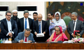 মন্ত্রিসভার বিশেষ বৈঠকে অনুমোদন দেওয়া হয়েছে ২০২৪-২৫ অর্থবছরের প্রস্তাবিত বাজেট। বৃহস্পতিবার (৯ জুন) দুপুরে জাতীয় সংসদ ভবনে মন্ত্রিসভার বিশেষ বৈঠকে বাজেট অনুমোদন দেওয়া হয়। এতে সভাপতিত্ব করেন প্রধানমন্ত্রী শেখ হাসিনা।