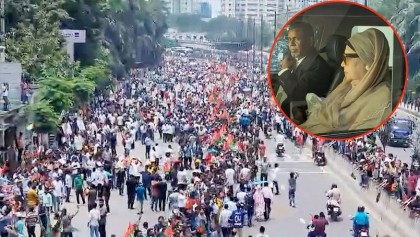ফুল, ব্যানার, স্লোগানে খালেদা জিয়াকে শুভেচ্ছা নেতাকর্মীদের
