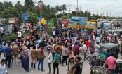 স্থায়ী ক্যাম্পাসের দাবিতে ফেনী ইউনিভার্সিটি শিক্ষার্থীদের মহাসড়ক অবরোধ