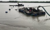 মেঘনায় অবৈধভাবে বালু উত্তোলন : ড্রেজার জব্দের পাশাপাশি ৩ জনের কারাদণ্ড