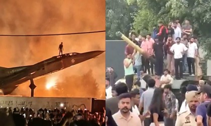 বিক্ষোভে উত্তাল পাঞ্জাব, মিগ-২৩ ও ট্যাংকে উঠলেন শিক্ষার্থীরা